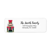 Nutcracker Illustration kerstadreslabel Etiket (Voorkant)