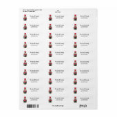 Nutcracker Illustration kerstadreslabel Etiket (Full Sheet)