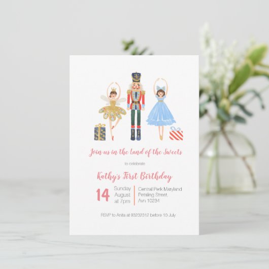 NUTCRACKER Invitation d'anniversaire (Debout devant)