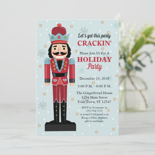 Nutcracker invitation de fête (Debout devant)