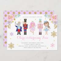 Nutcracker Invitation Plum de sucre Fée Invitation