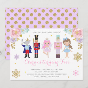 Nutcracker Invitation Plum de sucre Fée Invitation