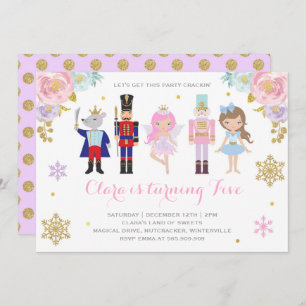 Nutcracker Invitation Sugar Plum Fairy Invitation Kaart