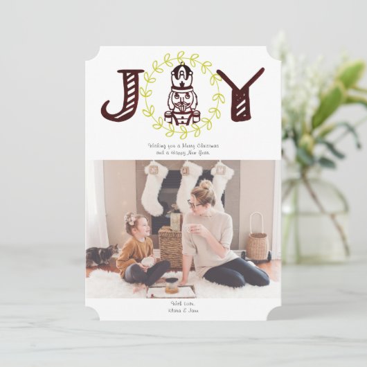 Nutcracker Joy Holiday Carte photo (Debout devant)