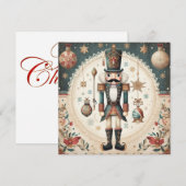 Nutcracker Joyeuse carte de voeux de Noël (Devant / Derrière)