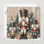 Nutcracker Joyeuse carte de voeux de Noël (Devant / Derrière)