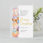 Nutcracker Joyeux Noël Foil Carte de vacances (Debout devant)