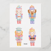 Nutcracker Joyeux Noël Foil Carte de vacances (Verso)