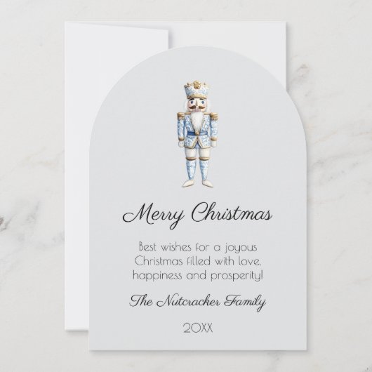 Nutcracker Joyeux Noël Photo Carte de voeux (Dos)