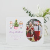 Nutcracker Joyeux Noël Photo Carte de voeux (Debout devant)