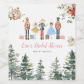 Nutcracker Kerst Bruiloft Thee  Wijn Etiket (Enkel label)