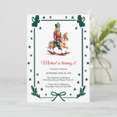 Nutcracker Kerst Kinderverjaardagsfeestje Kaart (Staand voorkant)