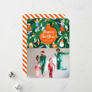 Nutcracker kerstboom Fotovakantiekaart Feestdagenkaart