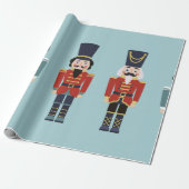 Nutcracker-kerstpatroon Cadeaupapier (Uitgerold)
