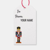 Nutcracker-kerstzwarte groene speldenmaker Persona Cadeaulabel (Achterkant)