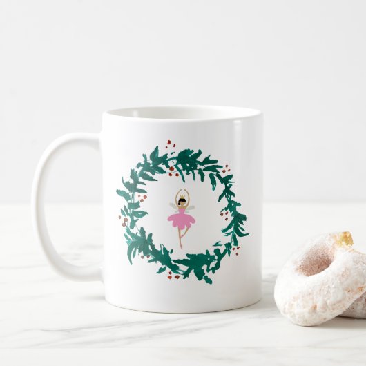 Nutcracker laat het de Mok van de kerstkoffie snee (Met donut)