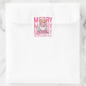Nutcracker Merry Christmas Pinky Ballet Soldier Vierkante Sticker (Tas)
