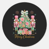 Nutcracker Merry Christmas Tree Ballet Dance Women Ronde Sticker (Voorkant)