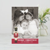 Nutcracker Merry kerstfeestay-fotokaart Feestdagenkaart (Staand voorkant)