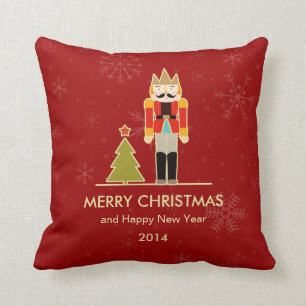 Nutcracker Merry Kerstmis en Happy Nieuwjaar 2014 Kussen