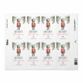 Nutcracker Merry Label Stickers met kerstcadeaus (Full Sheet)