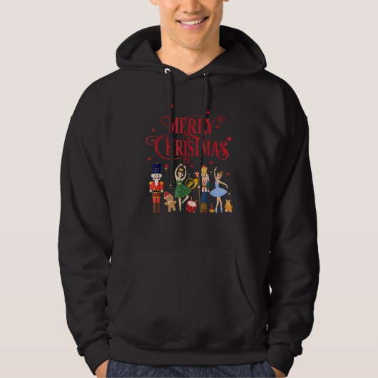 Nutcracker Merry Xmas Sugar Plum Fairy Nutcracker  Hoodie (Voorkant)