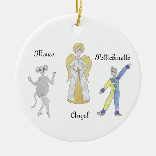 Nutcracker Mouse/Pollichinelle/Angel Ornament (Voorkant)