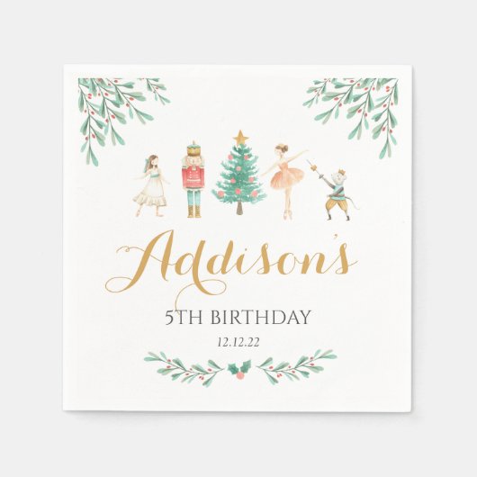 Nutcracker Napkins Sugar Plum Fairy Napkins Servet (Voorkant)