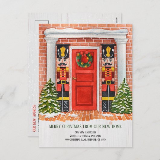 Nutcracker New Home Moving Faire-part Carte postal (Devant / Derrière)