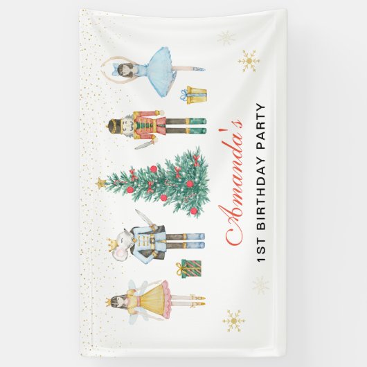 Nutcracker Noël Anniversaire Bannière (Vertical)