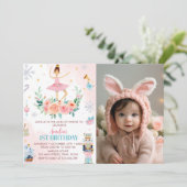 Nutcracker Noël Anniversaire Photo Invitation (Debout devant)