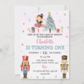 Nutcracker Noël Premier anniversaire Invitation (Devant)