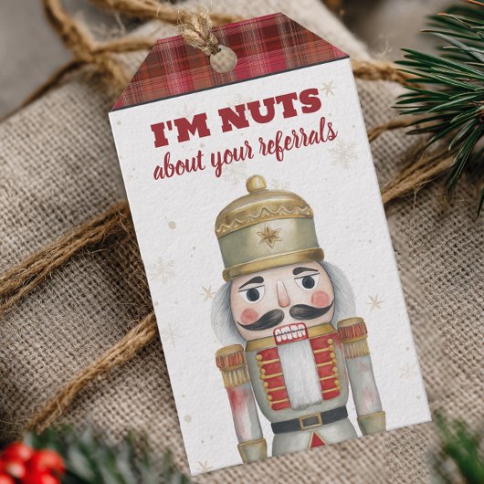 Nutcracker Nuts About Your Referrals Christmas Cadeaulabel