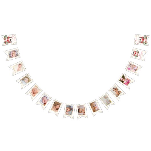 Nutcracker Onederland 1st Birthday Photo Milestone Vlaggetjes (Alle)