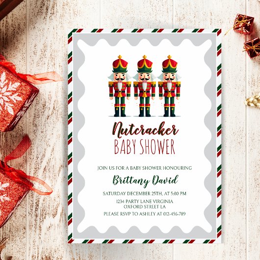 Nutcracker Party Baby shower de Noël Invitation