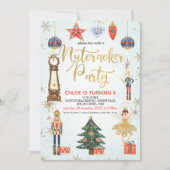Nutcracker Party Birthday Invitation Kaart (Voorkant)