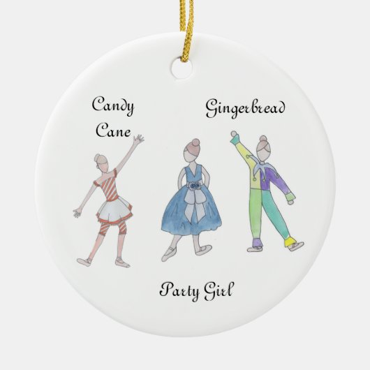 Nutcracker Party Girls/Pollie/Candy Cane Ornament (Voorkant)
