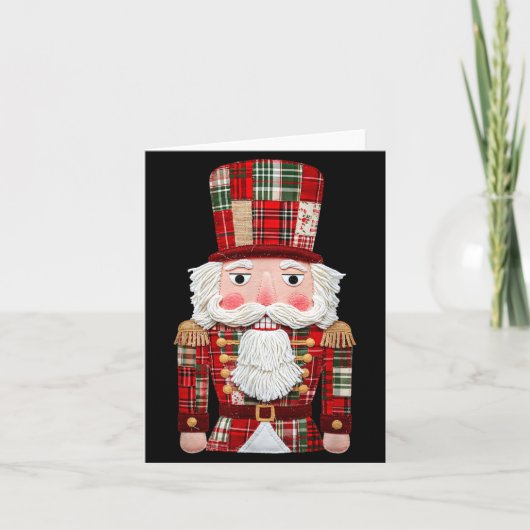 Nutcracker Patchwork Merry Christmas Pajamas Men W Kaart (Voorkant)