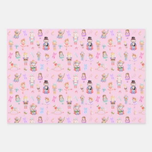 Nutcracker Patroon Inpakpapier Vel (Voorkant 2)