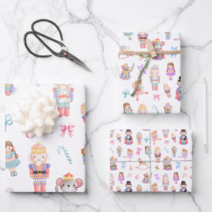 Nutcracker Patroon Inpakpapier Vel