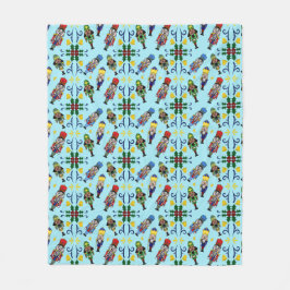 Nutcracker Pattern Blanket Fleece Deken