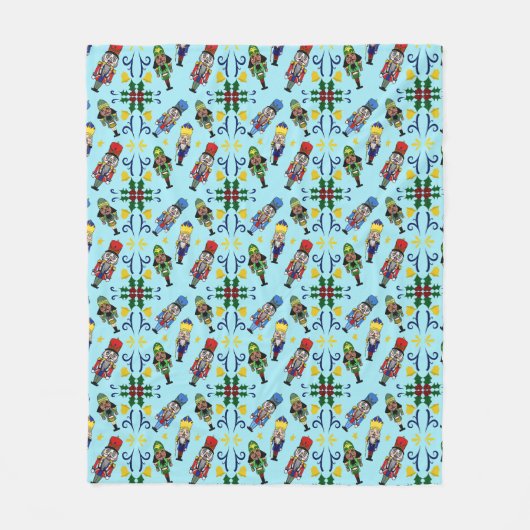 Nutcracker Pattern Blanket Fleece Deken (Voorkant)