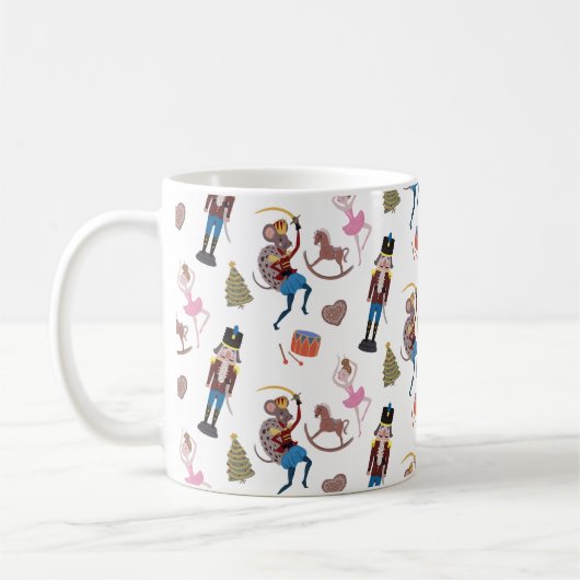 Nutcracker Pattern kerstballet Koffiemok (Links)