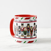 Nutcracker personaliseert Naam en Kerstgroet Mok (Voorkant links)