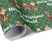 Nutcracker Persoonlijke naam Aangepaste kersttekst Cadeaupapier (Rol Hoek)