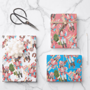 Nutcracker Photo Face Funny Kerstmis Inpakpapier Vel