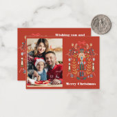 Nutcracker Photo Noël Carte de voeux personnalisée (Devant/Arrière en situation)
