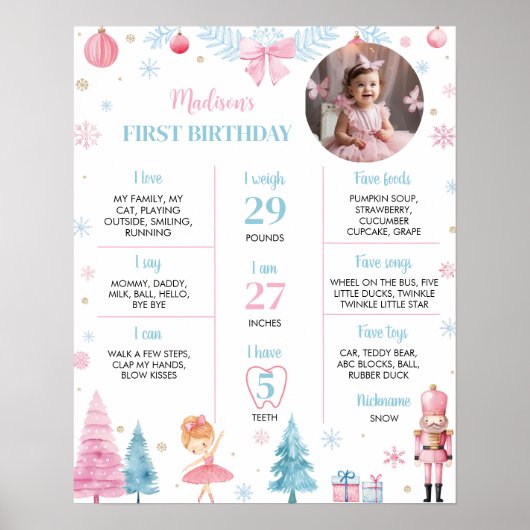 Nutcracker Pink Fairy Anniversaire Poster (Devant)