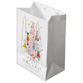 Nutcracker Pink-kerstboomfeestdag Medium Cadeauzakje (Voorkant Gekanteld)