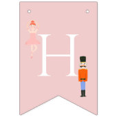 Nutcracker Pink kerstboomfeestdag Vlaggetjes (Tweede vlag)